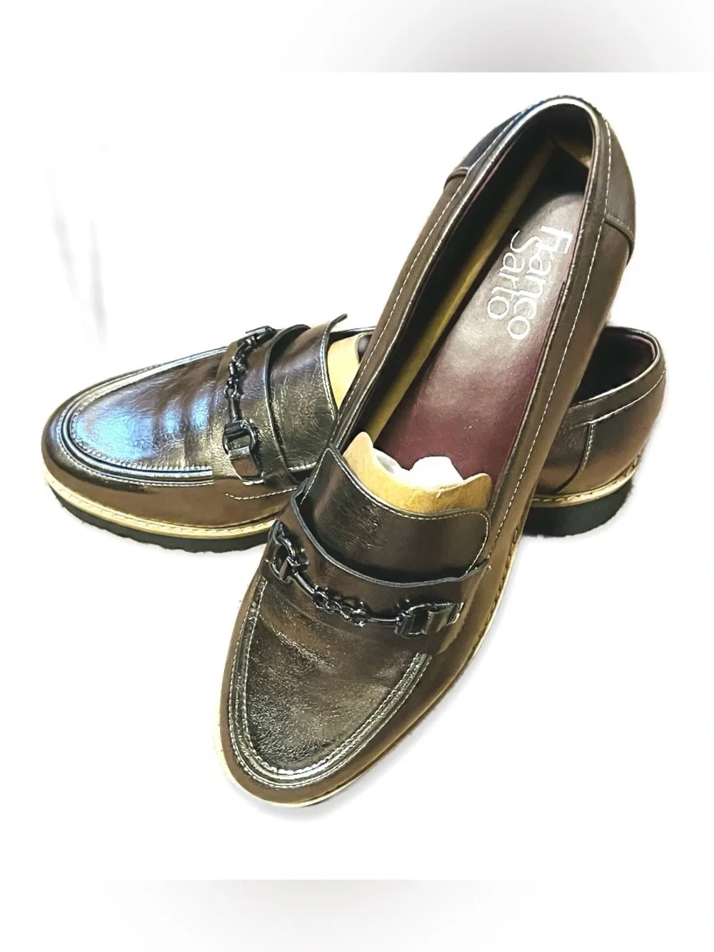 Franco Sarto Pewter Colette Bit Loafers 10W